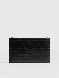 Clearance Saint and Sofia Beauty Pouch - Black Croc