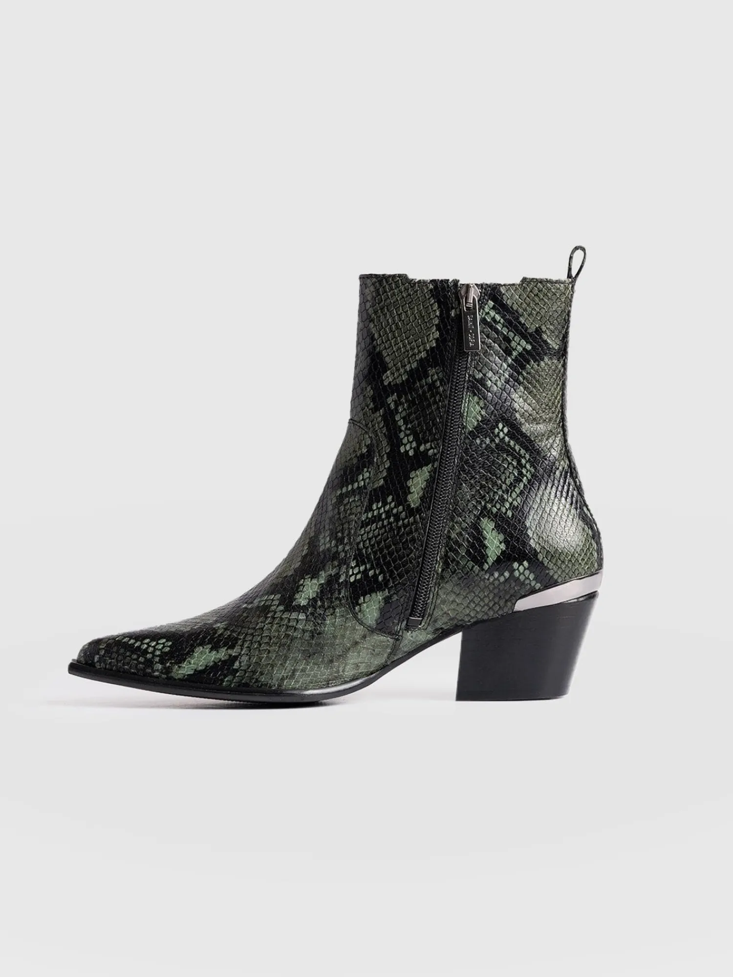 Clearance Saint and Sofia Billie Snake Boot - Green