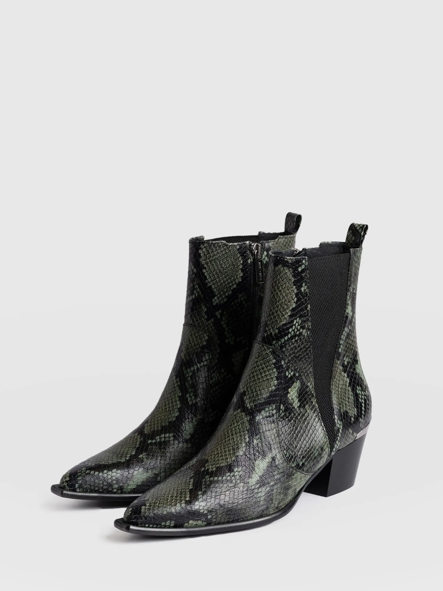 Clearance Saint and Sofia Billie Snake Boot - Green