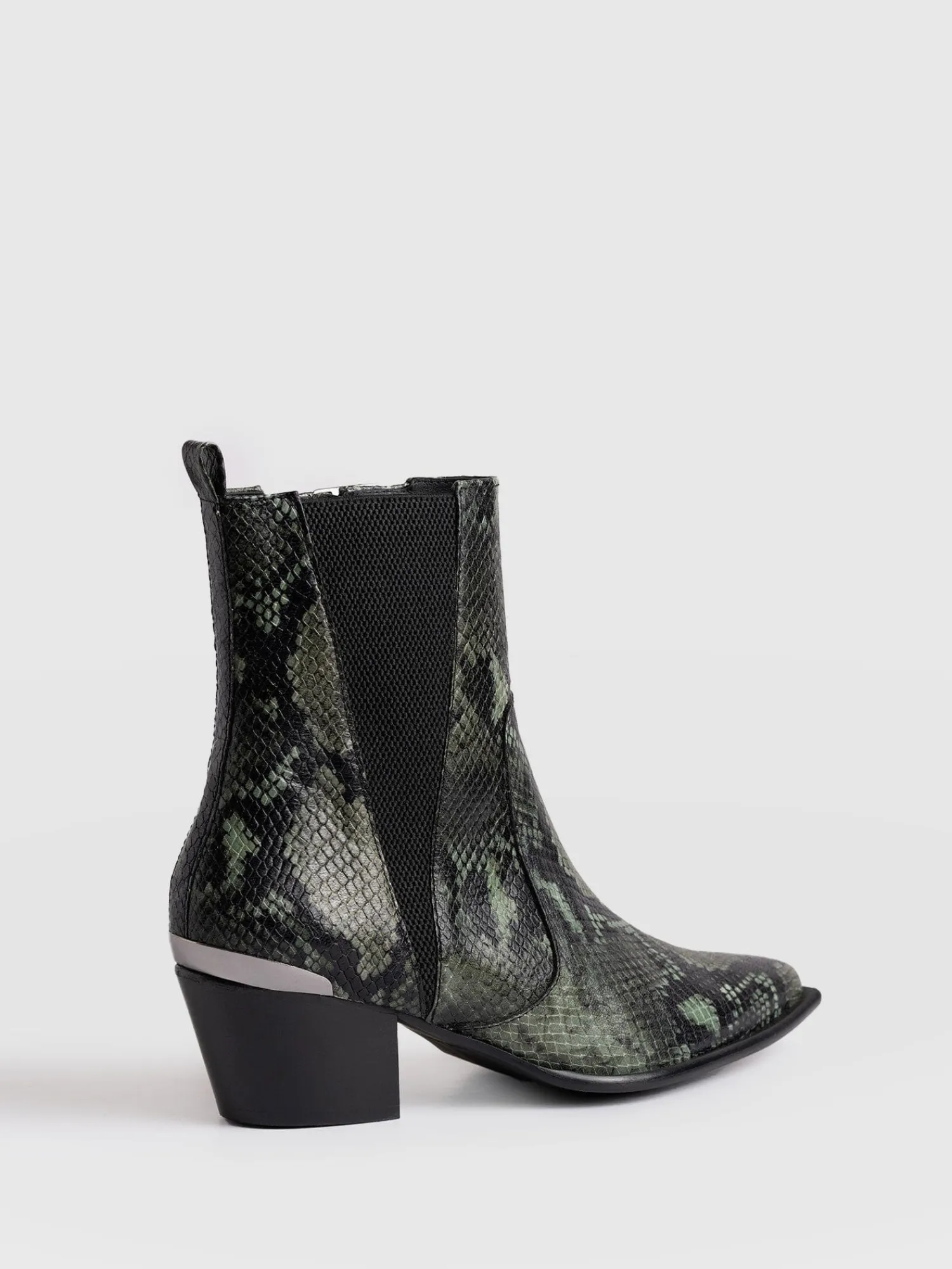 Clearance Saint and Sofia Billie Snake Boot - Green