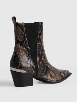 Discount Saint and Sofia Billie Snake Boot - Taupe