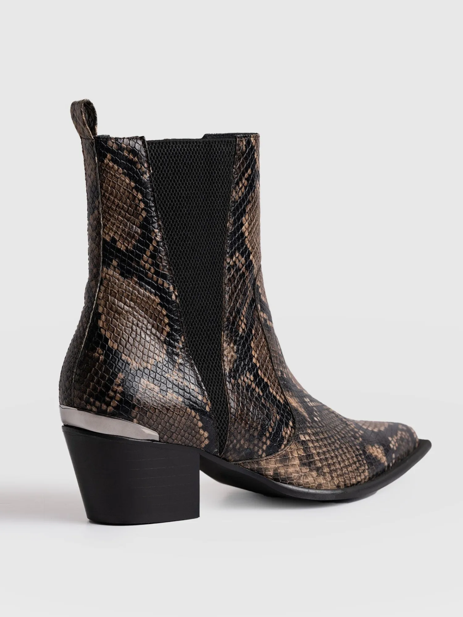 Discount Saint and Sofia Billie Snake Boot - Taupe