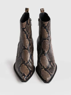 Discount Saint and Sofia Billie Snake Boot - Taupe