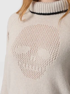 Fashion Saint and Sofia Blake Cashmere Skull Sweater - Cream