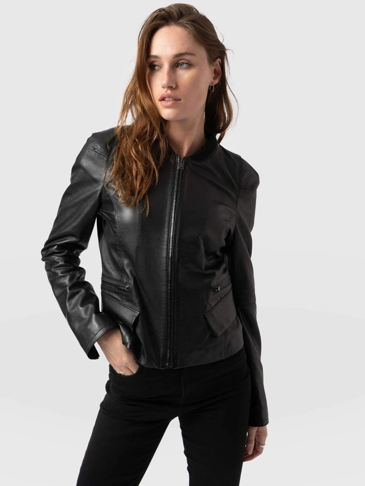 Fashion Saint and Sofia Blane Leather Jacket - Black