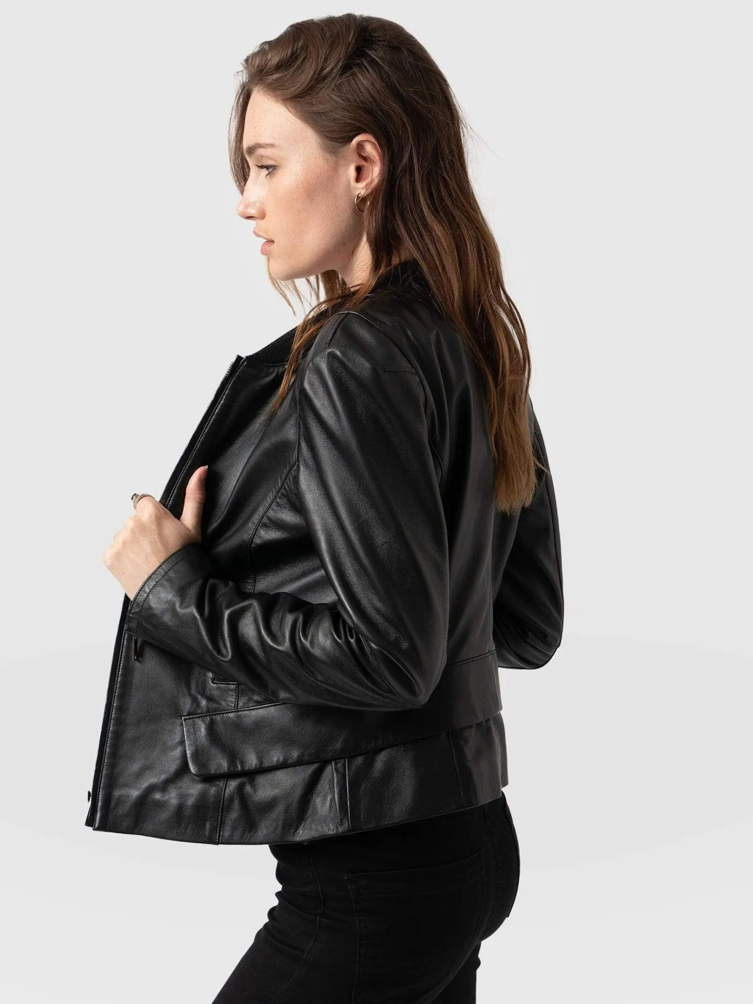Fashion Saint and Sofia Blane Leather Jacket - Black