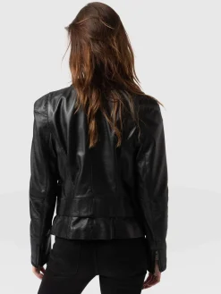 Fashion Saint and Sofia Blane Leather Jacket - Black