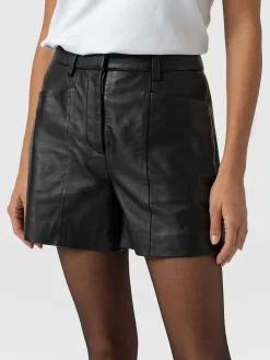 New Saint and Sofia Bonham Leather Short - Black