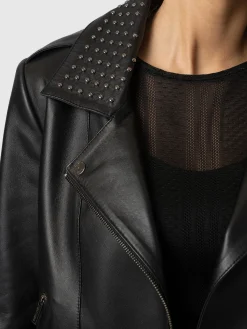 Fashion Saint and Sofia Bonham Studded Biker Jacket - Black