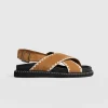 Discount Saint and Sofia Bonnie Cross Over Sandals - Tan