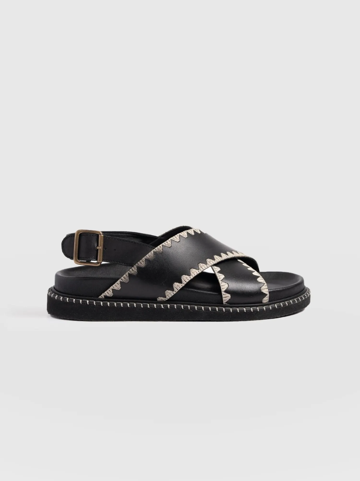 Online Saint and Sofia Bonnie Cross Over Sandals - Black