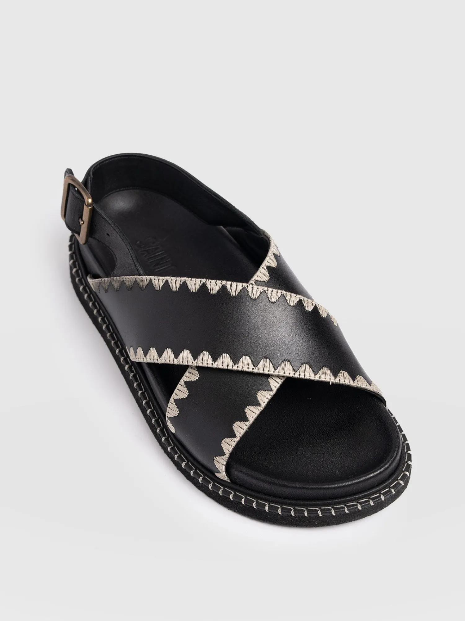 Online Saint and Sofia Bonnie Cross Over Sandals - Black