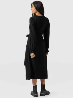 Best Saint and Sofia Bonnie Wrap Dress - Black