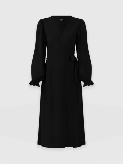 Best Saint and Sofia Bonnie Wrap Dress - Black