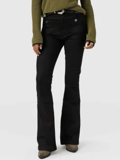 Online Saint and Sofia Bowie Stretch Flare Jeans - Jet Black