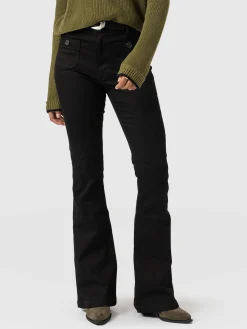 Online Saint and Sofia Bowie Stretch Flare Jeans - Jet Black