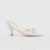 Hot Saint and Sofia Bridget Sling Back Heels - Cream
