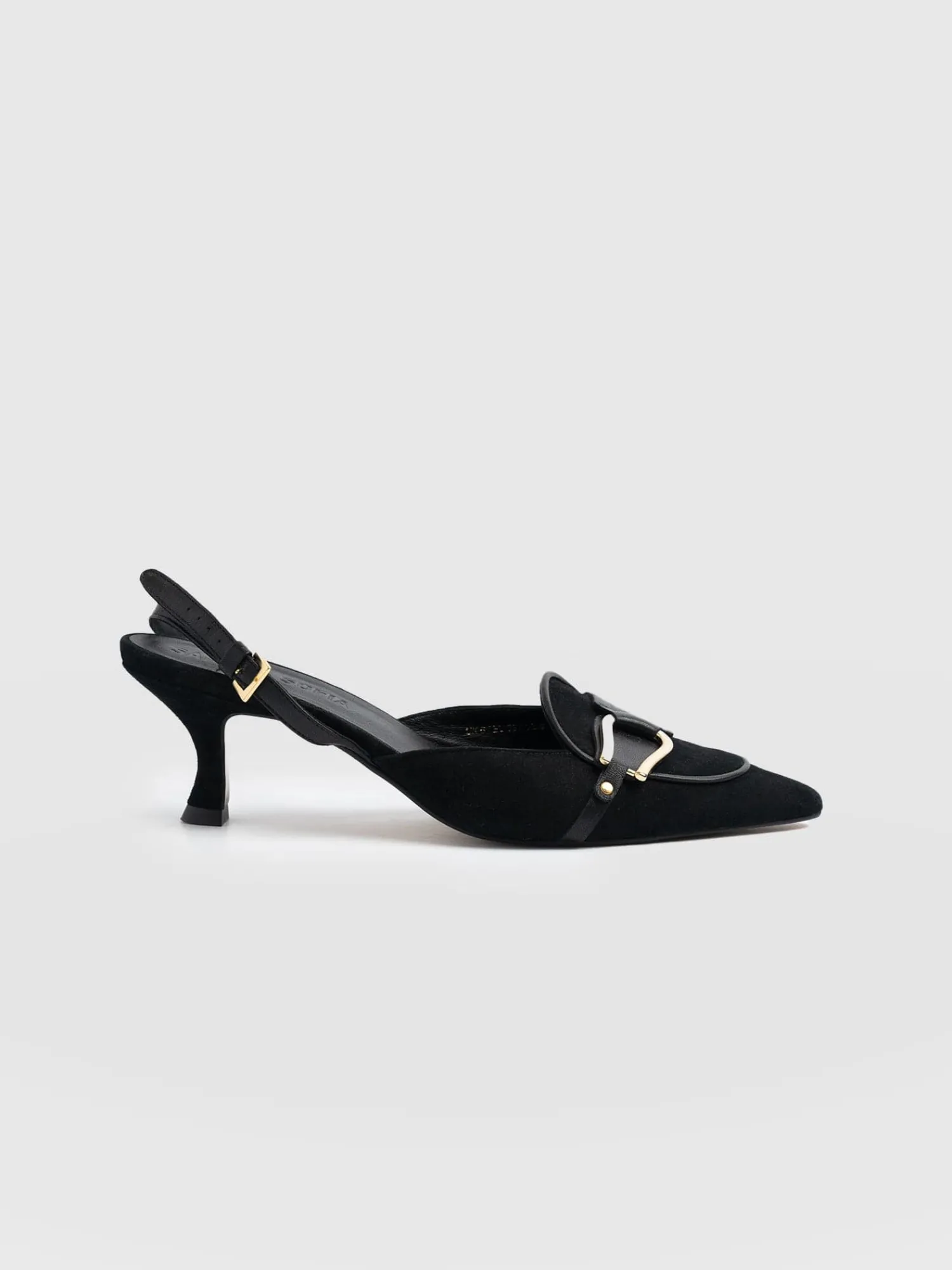 Fashion Saint and Sofia Bridget Sling Back Heels - Black