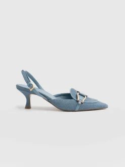 Sale Saint and Sofia Bridget Sling Back Heels - Blue