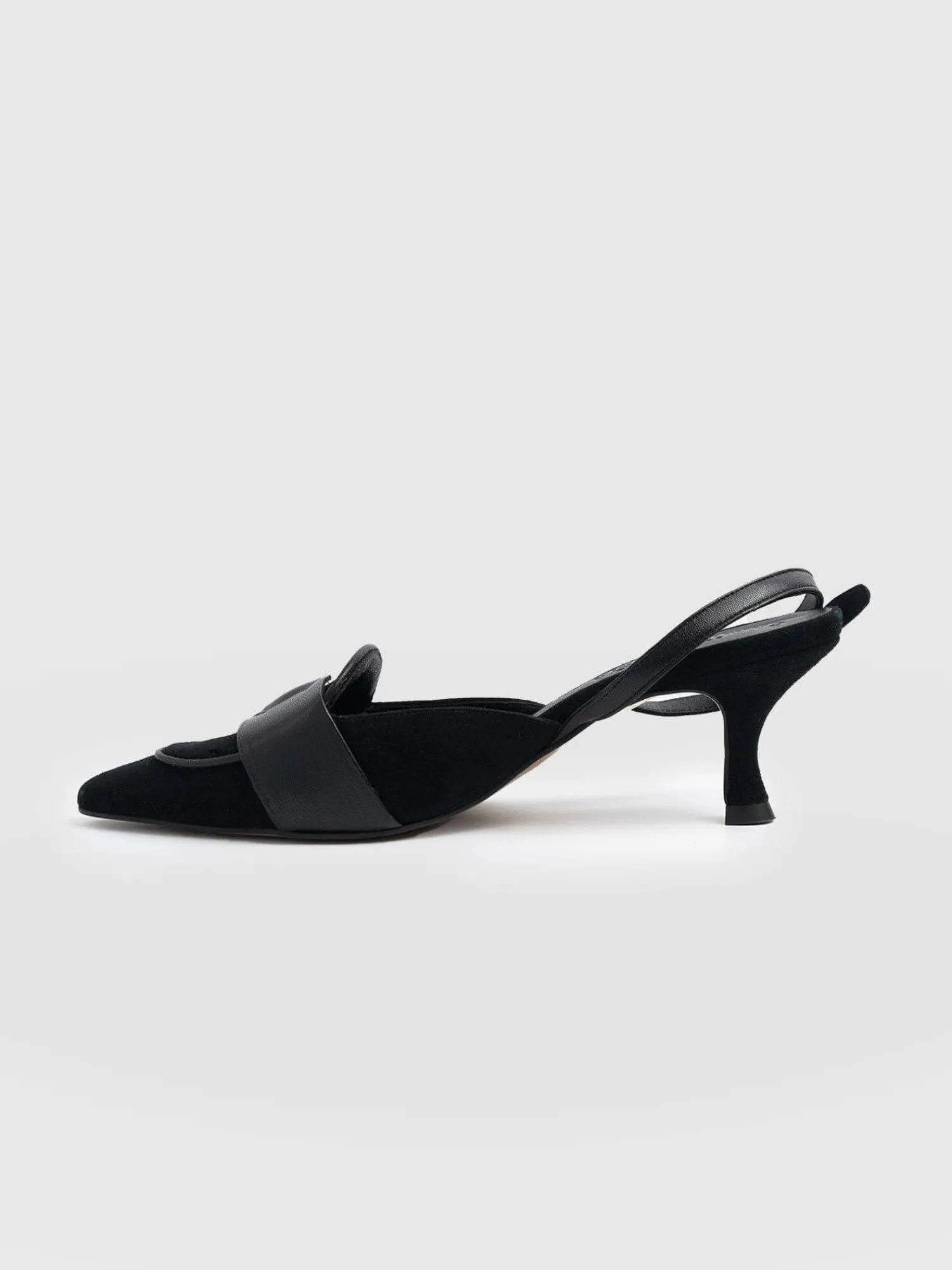 Fashion Saint and Sofia Bridget Sling Back Heels - Black