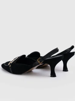 Fashion Saint and Sofia Bridget Sling Back Heels - Black