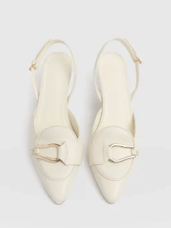 Hot Saint and Sofia Bridget Sling Back Heels - Cream