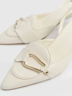 Hot Saint and Sofia Bridget Sling Back Heels - Cream