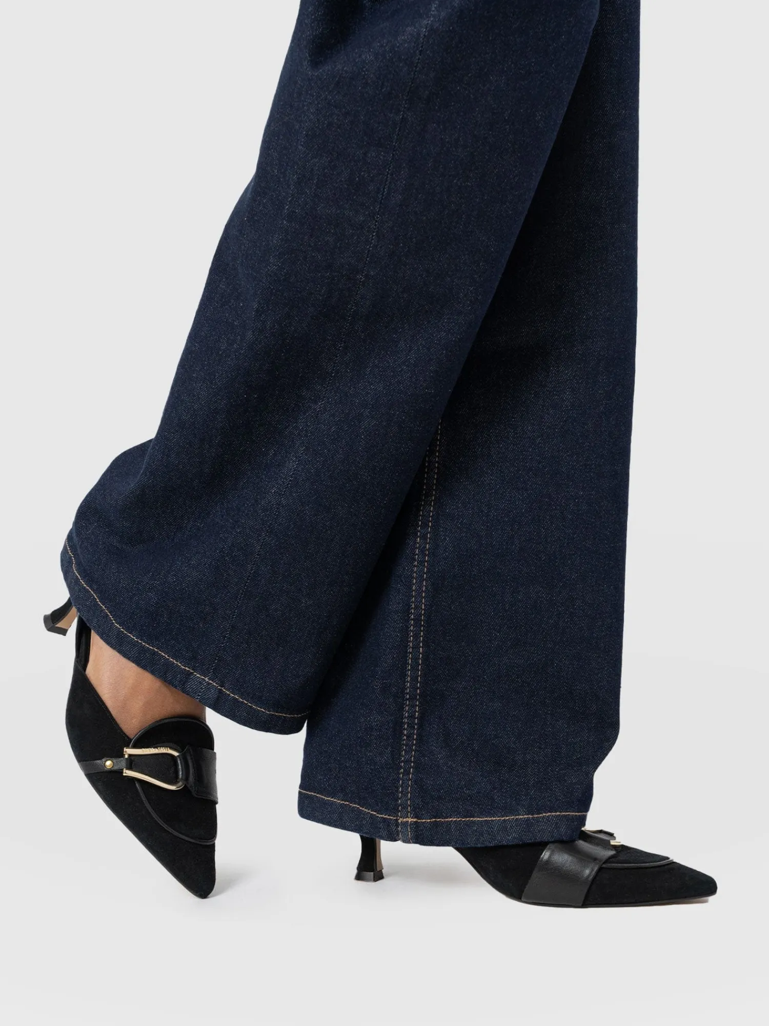 Fashion Saint and Sofia Bridget Sling Back Heels - Black