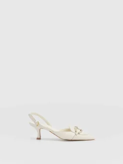 Hot Saint and Sofia Bridget Sling Back Heels - Cream