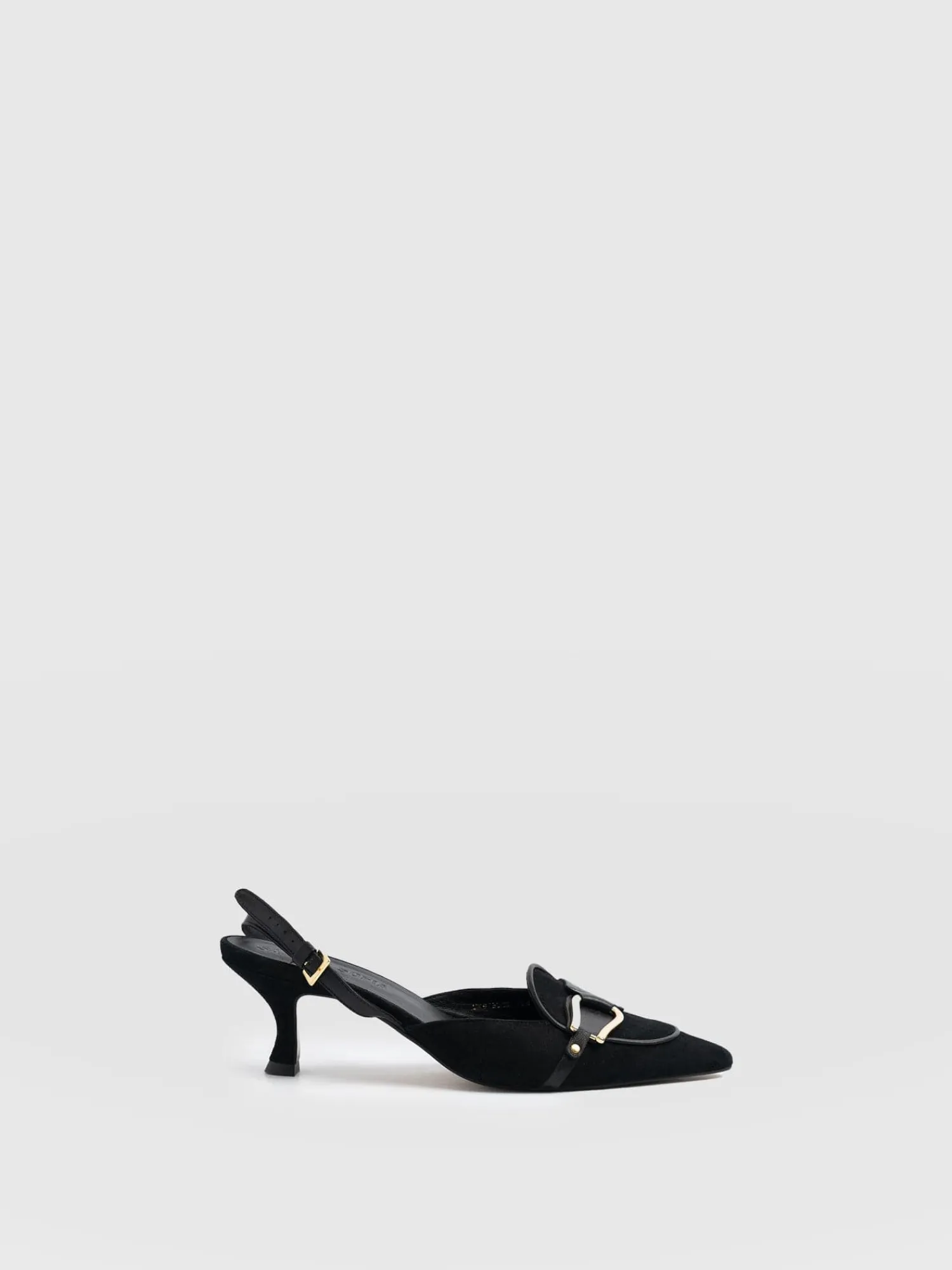 Fashion Saint and Sofia Bridget Sling Back Heels - Black