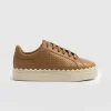 Outlet Saint and Sofia Brook Scallop Sneaker - Tan