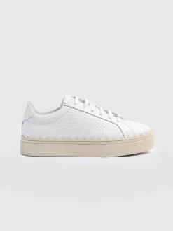 Fashion Saint and Sofia Brook Scallop Sneaker - White