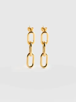 Best Saint and Sofia Cable Chain Drop Earrings - Gold
