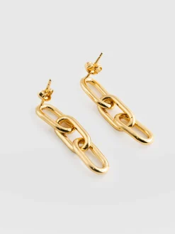 Best Saint and Sofia Cable Chain Drop Earrings - Gold