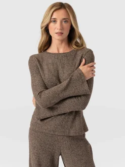 Discount Saint and Sofia Callie Fluted Tee - Beige