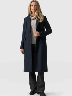 Best Saint and Sofia Cambridge Coat - Navy Chevron