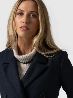 Best Saint and Sofia Cambridge Coat - Navy Chevron