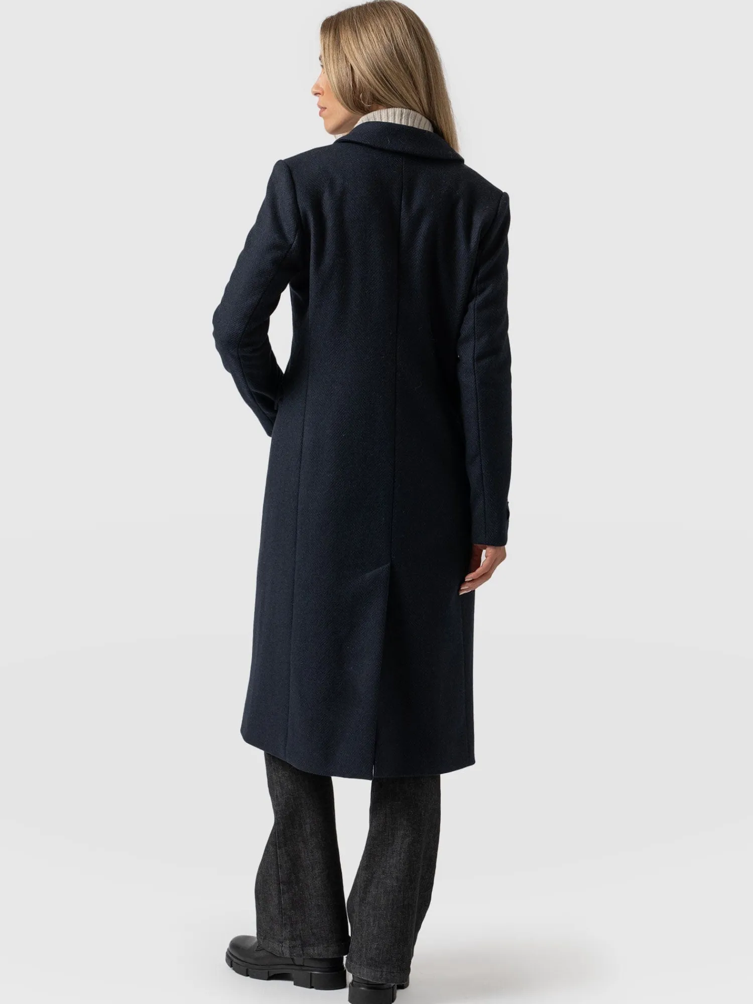 Best Saint and Sofia Cambridge Coat - Navy Chevron