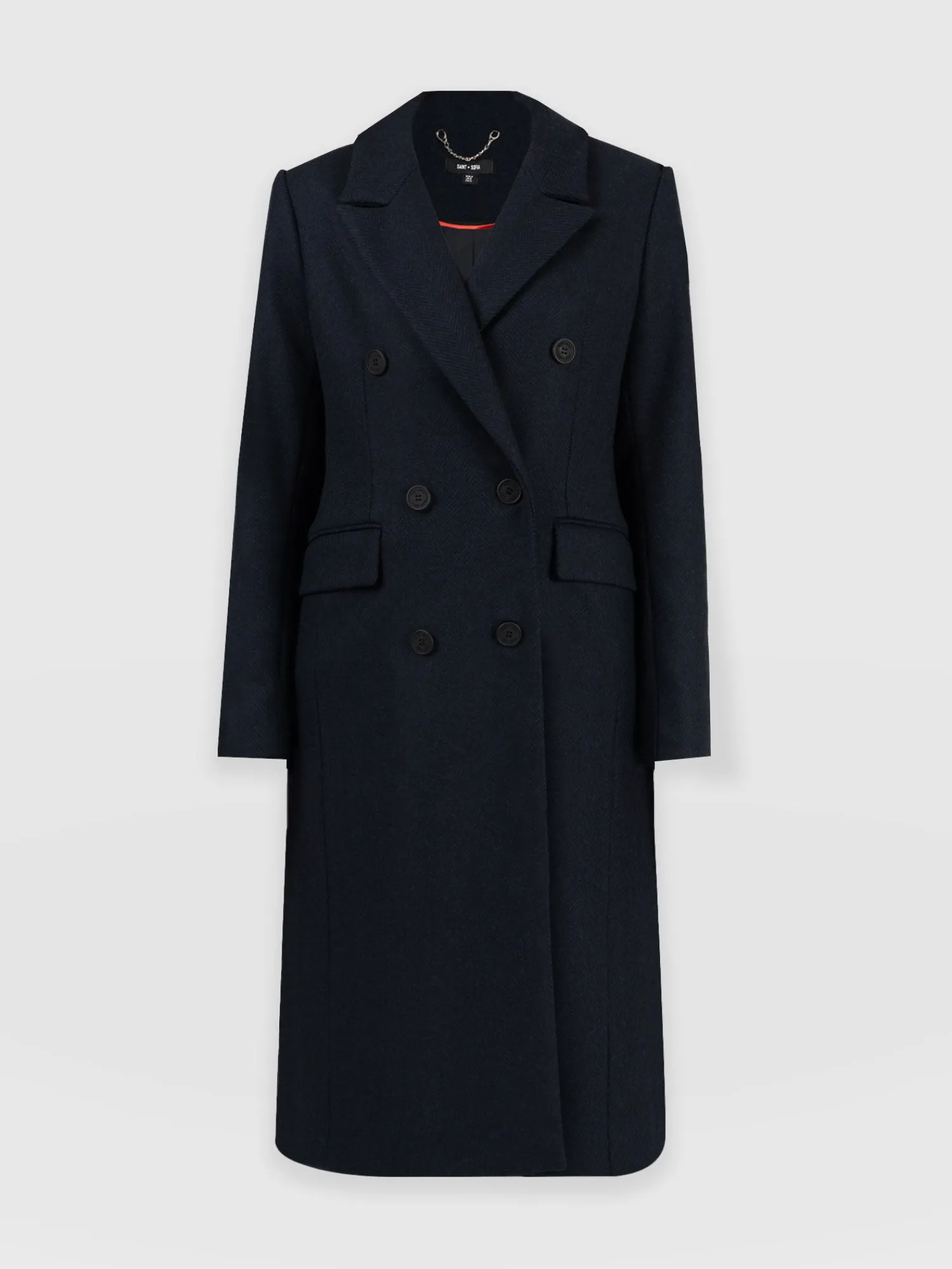 Best Saint and Sofia Cambridge Coat - Navy Chevron