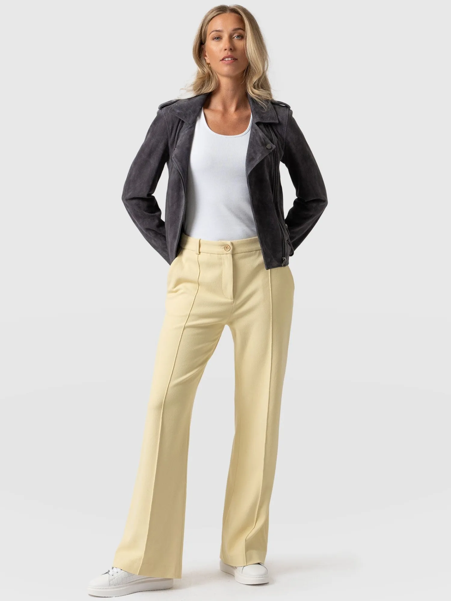 Online Saint and Sofia Cambridge Tailored Wide Leg Pant - Yellow