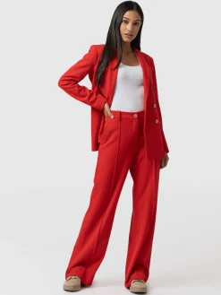 Best Saint and Sofia Cambridge Tailored Wide Leg Pant - Red