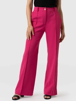 Online Saint and Sofia Cambridge Tailored Wide Leg Pant - Hot Pink