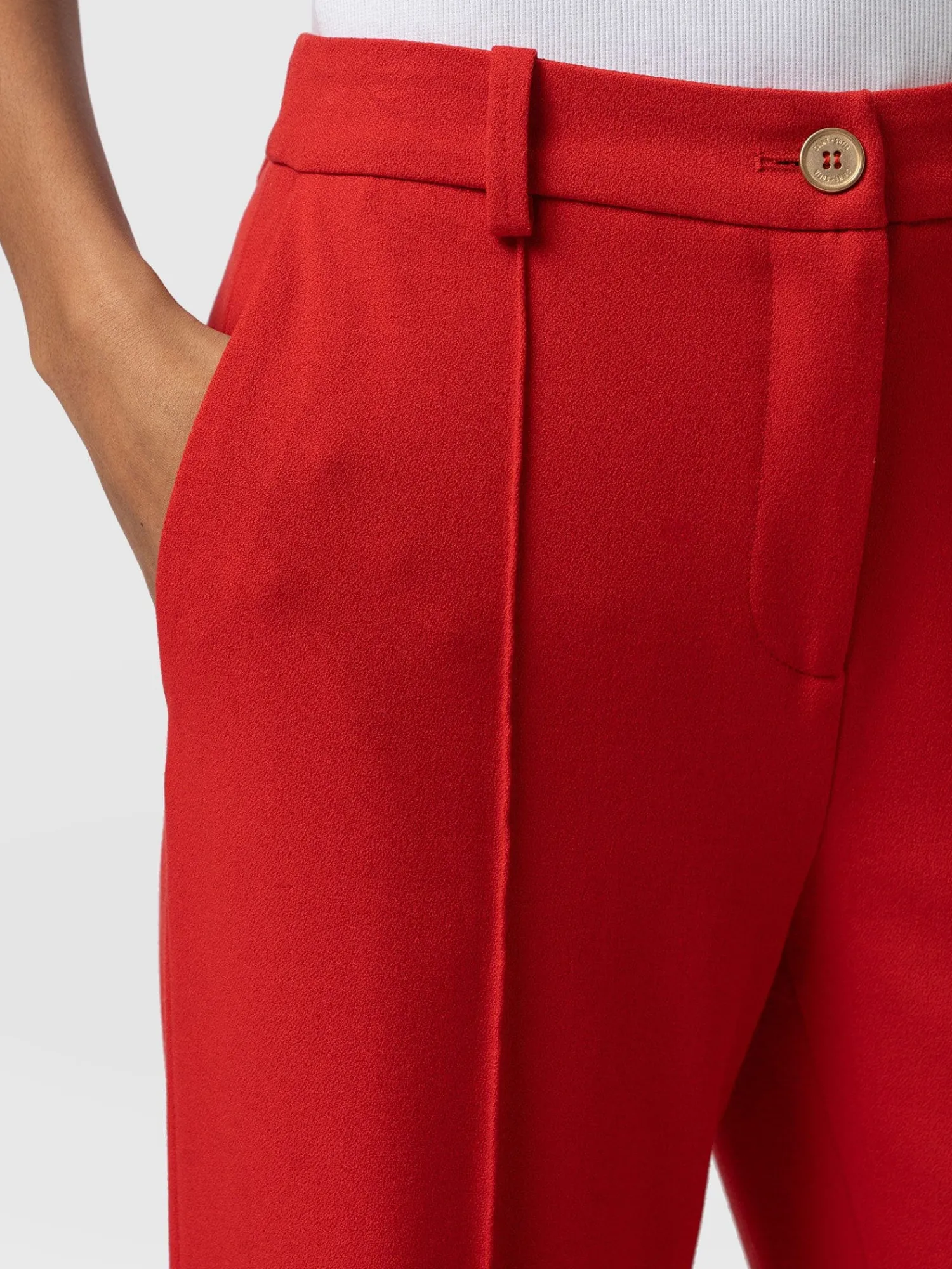 Best Saint and Sofia Cambridge Tailored Wide Leg Pant - Red