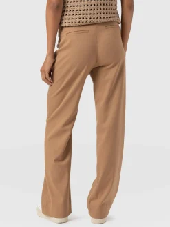 Outlet Saint and Sofia Cambridge Tailored Wide Leg Pant - Camel