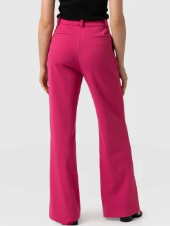Online Saint and Sofia Cambridge Tailored Wide Leg Pant - Hot Pink