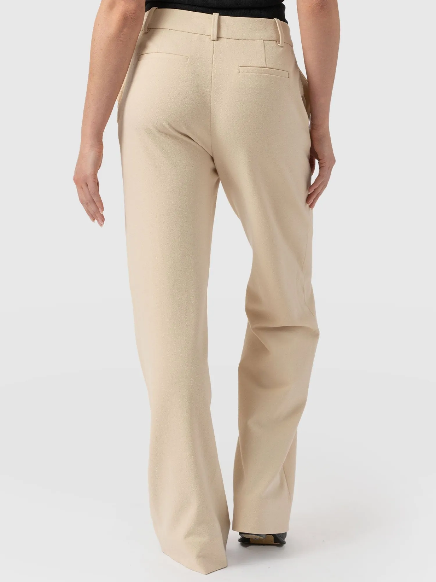 Clearance Saint and Sofia Cambridge Tailored Wide Leg Pant - Beige