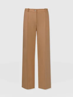 Outlet Saint and Sofia Cambridge Tailored Wide Leg Pant - Camel