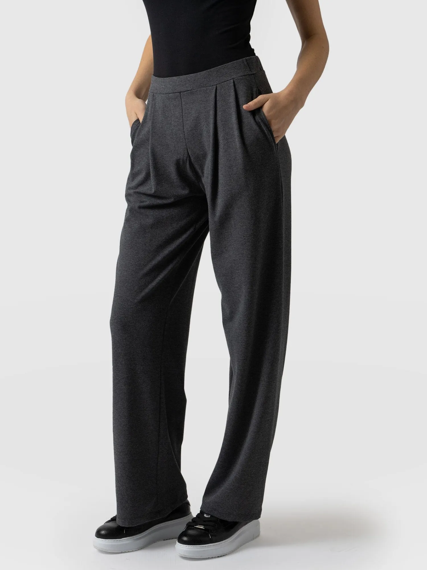New Saint and Sofia Camden Wide Leg Pant - Charcoal