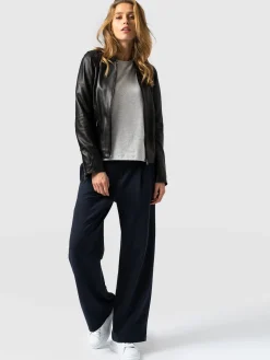 Discount Saint and Sofia Camden Wide Leg Pant - Navy