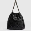 Hot Saint and Sofia Camilla Drawstring Tote Bag - Black